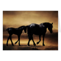 Horses mom and I Greeting Card