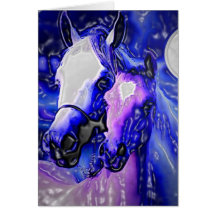 Horses & Night Greeting Cards
