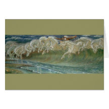 *Horses of Neptune* by Walter Crane Card