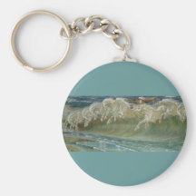 *Horses of Neptune* by Walter Crane Key Chain