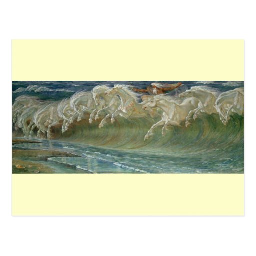 *Horses of Neptune* by Walter Crane Postcard