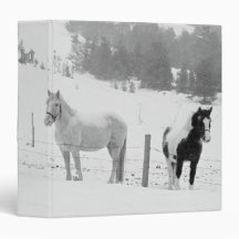 Horses on ranch vinyl binders