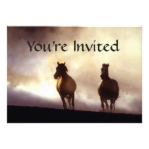 Horses On The Hill Invitation