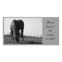 Horses Photo Card Template