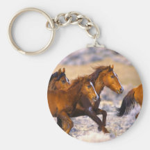 Horses running key chains