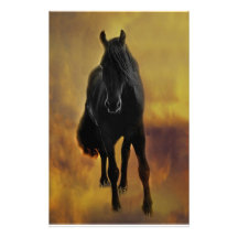 Horses silhouette customized stationery