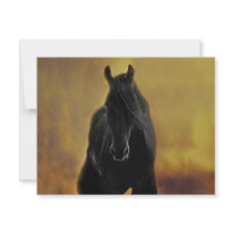 Horses silhouette personalized announcements