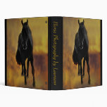 Horses silhouette vinyl binder