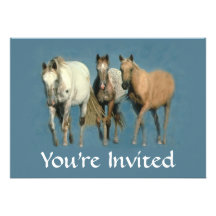 Horses Wild and Wonderful Party Invitation