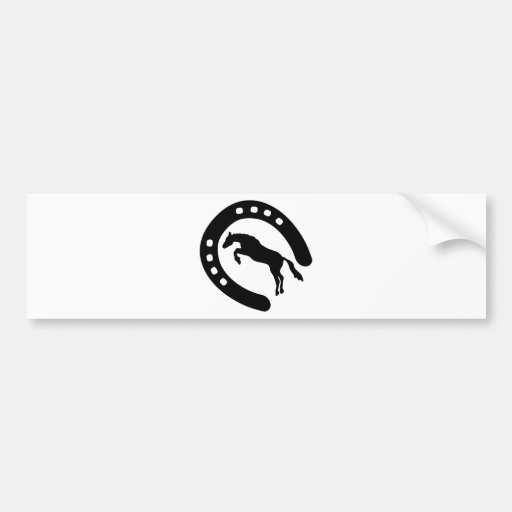 horseshoe-and-horse bumper stickers