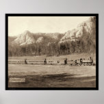 Horseshoe Curve near Custer City SD 1891 Poster