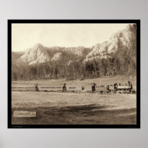 Horseshoe Curve near Custer City SD 1891 Poster