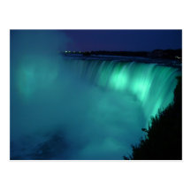 Horseshoe Falls Niagara Falls Aqua Glow Postcard