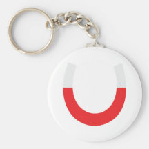 horseshoe magnet red key chain