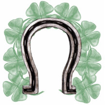 Horseshoe & Shamrocks Arcylic Pin Photo Cut Out