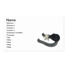 Horseshoe Sheriff Badge Cowboy Hat Business Card Template