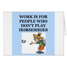 horseshoes greeting card