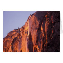Horsetail Falls Yosemite National Park Greeting Cards