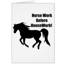 Horsework avant travail de Chambre Carte De Vœux