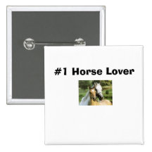 horsie, #1 Horse Lover Button