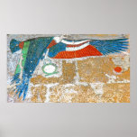 Horus Colour Hieroglyph in Flight Poster