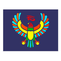 Horus Falke Auge falcon hawk eye Postkarten