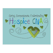 Hospice CNA Green Hearts Post Cards