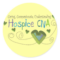 Hospice CNA Green Hearts Stickers