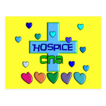 Hospice CNA Multi Hearts Design Post Cards
