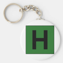 Hospital Sign Road Symbol Medical Doctor Keychains