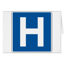 Hospital Street Sign Greeting Card