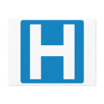 Hospital Zone Highway Sign Post Card