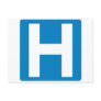 Hospital Zone Highway Sign Post Card