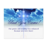 Hospitality: Illuminated Cros "Glad You Came" Card postcards