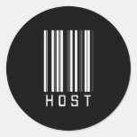 Host Bar Code Round Stickers