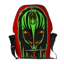 Hostile Alien Warrior Rickshaw Messenger Bag