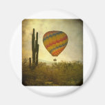 Hot Air Ballon Flight Over the Southwest Desert Refrigerator Magnet