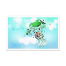 Hot Air Balloon 160 Stretched Canvas Print