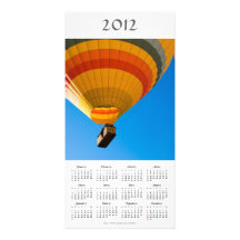 Hot air balloon 2012 Calendar Photo Card