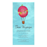 Hot Air Balloon Farewell Bon Voyage Party invite photo cards
