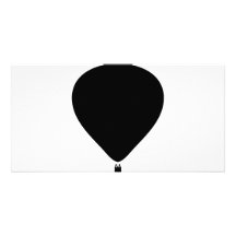 hot-air balloon icon photo greeting card