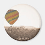 Hot Air Balloon On the Arizona Sonoran Desert Refrigerator Magnets