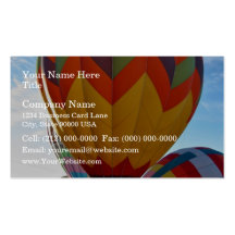 Hot air balloon rally business card