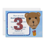 Hot Air Balloon Teddy Birthday Party Invitation