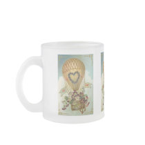 Hot Air Balloon With Flowers Valentine Cards, Gift Mugs
