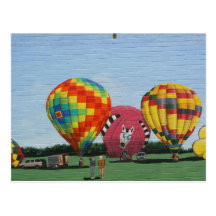 Hot Air Ballooning Mural, Danville, IL Postcards