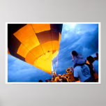 Hot Air Balloons at Night, photo poster