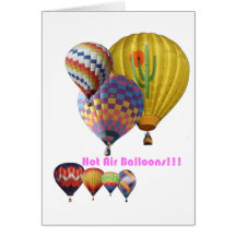 Hot Air Balloons!!! Collage Greeting Cards