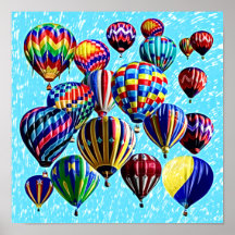 Hot Air Balloons Poster
