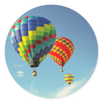 Hot Air Balloons Round Sticker